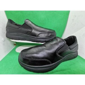 Skechers Work Advantage SR Bronwood Shoes Mens Sz 10 Back Leather Slip On 77071